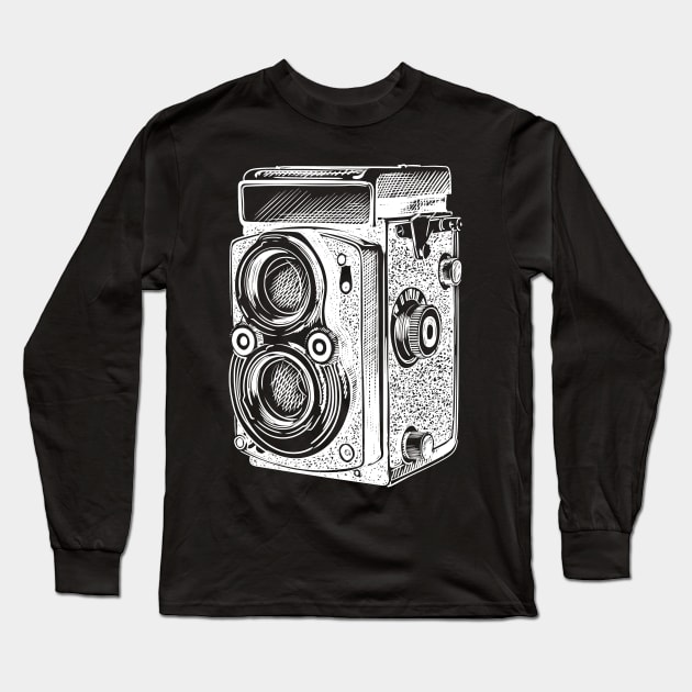 Vintage camera photographer photography Long Sleeve T-Shirt by Lamink